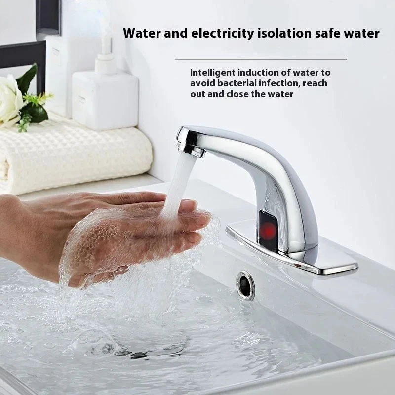 

Сенсорный смеситель, энергосберегающий инфракрасный датчик, автоматический сенсорный смеситель для ванной комнаты, высокая чувствительность, тонкая полировка для ванной комнаты