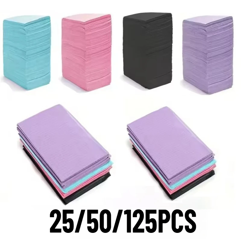 

25/50/125 шт., черная красочная одноразовая водонепроницаемая скатерть для татуировки, чистая скатерть для чистки татуировок, коврик для стола, аксессуары