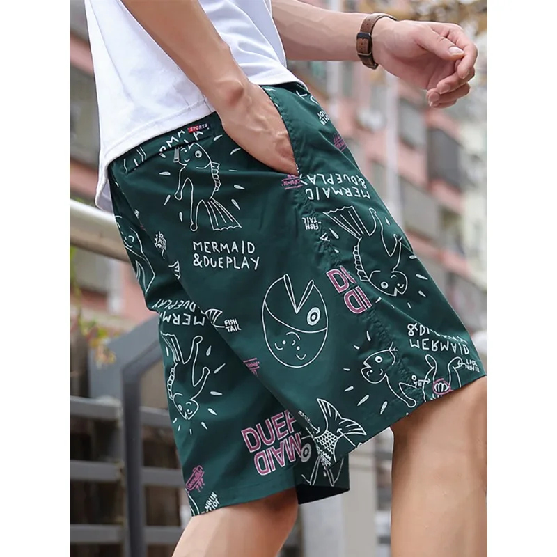 

2025 New Trend Small Floral Color Printing, Breathable and Comfortable Quick Drying Pants
