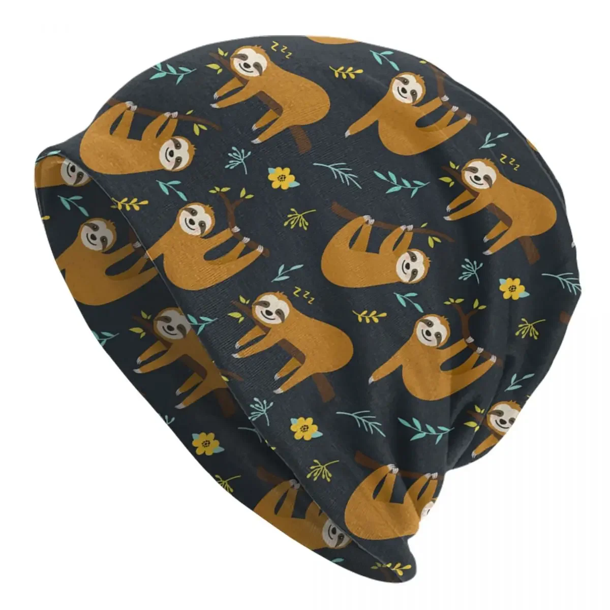 bonito-dos-desenhos-animados-preguica-gorro-unisex-inverno-quente-bonnet-femme-trico-chapeus-hip-hop-ao-ar-livre-esqui-animal-cranios-gorros-bones