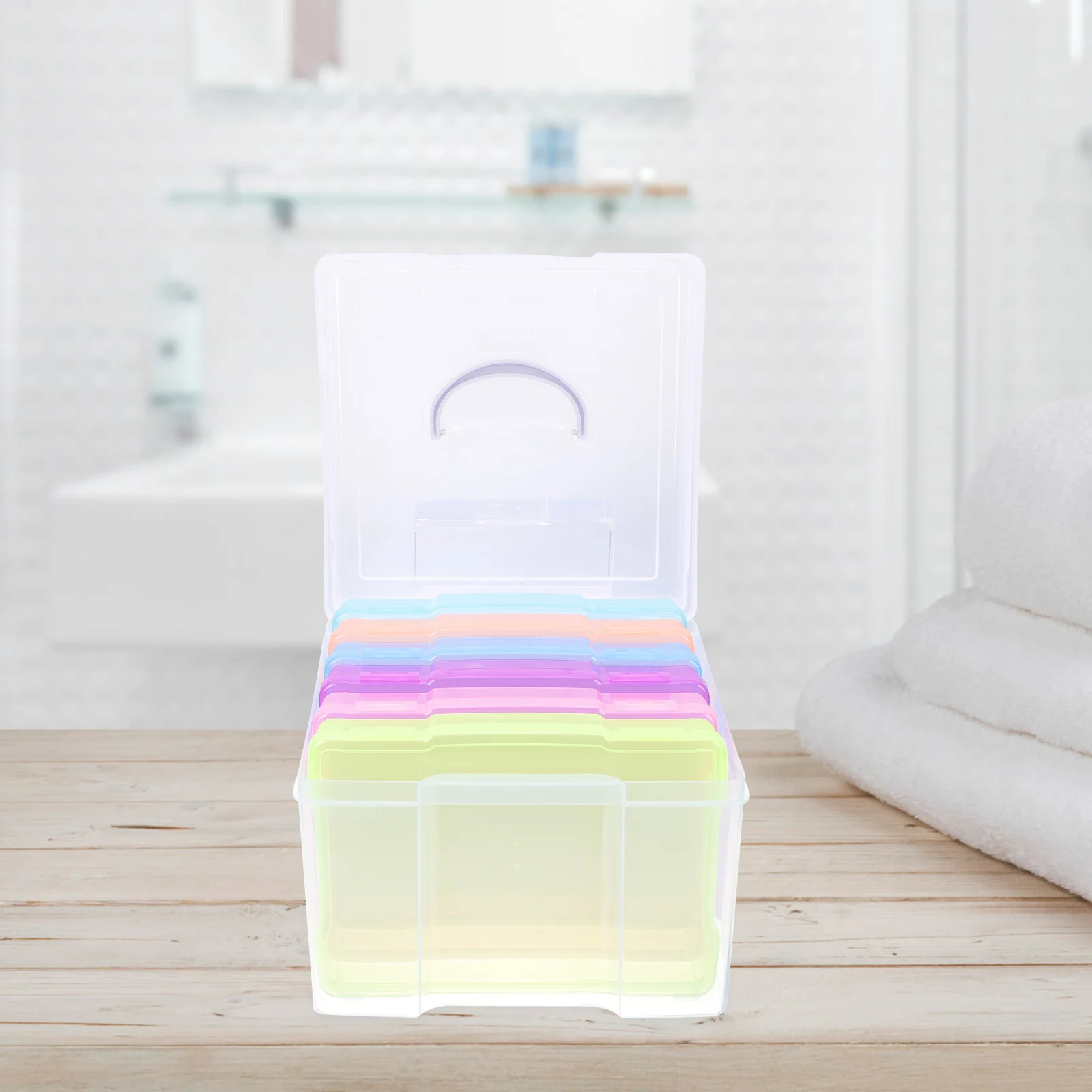 

1 set 1 Set Storage Box Plastic Container For Plastic Box For Cards Cards Postcards Jewelry Craft Small Objects Organizer Case