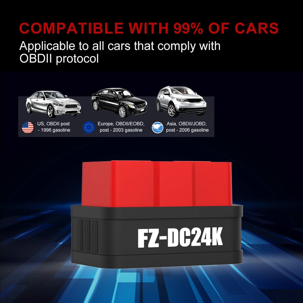 OBD2 Car Fault Diagnostic Tool OBD II Scanner Smart Read Clear The Fault Codes Bluetooth Multifunctional Auto AM2 Code Reader