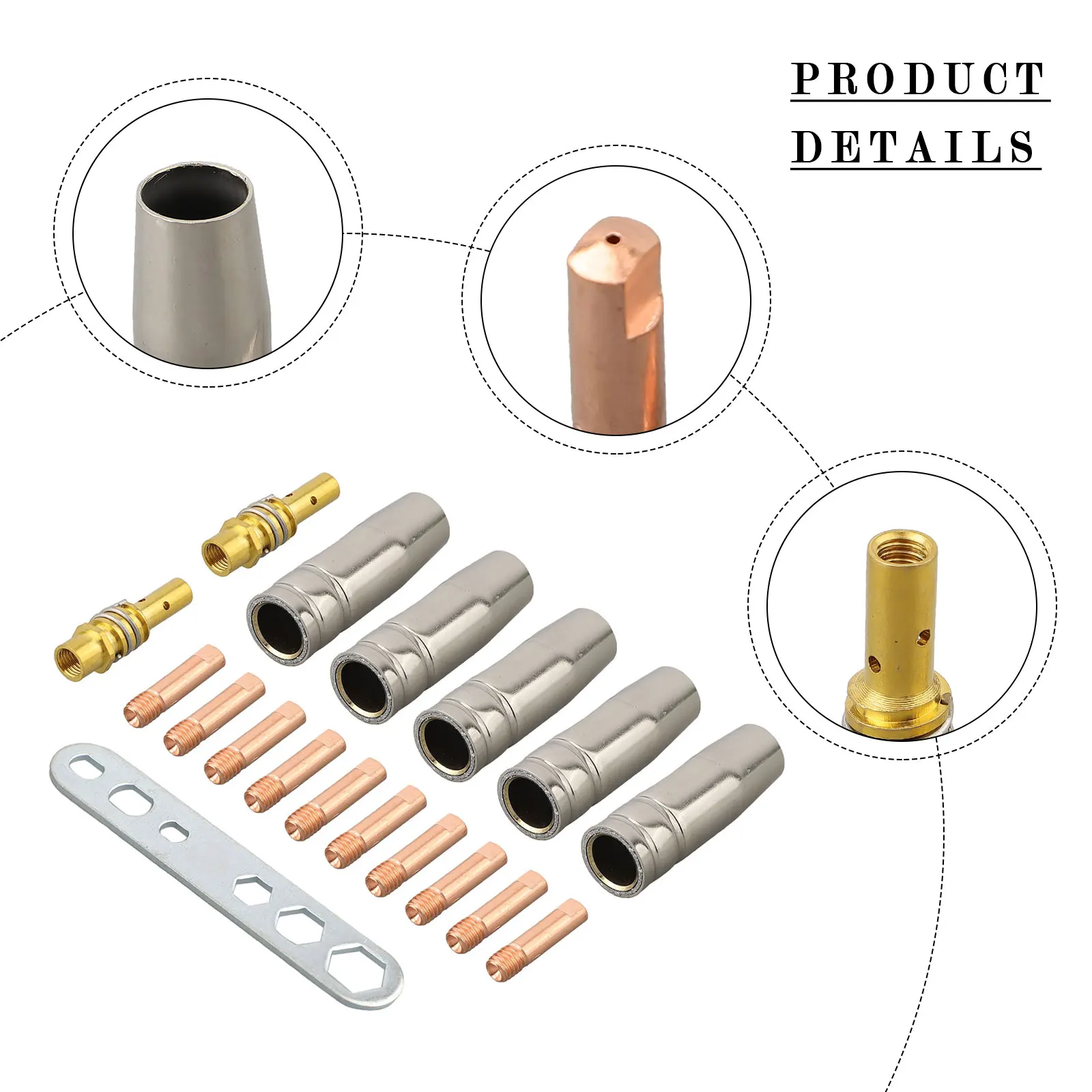 

Accessories Contact Tip MB Gas Nozzle Plate AK Contact Tip Difuser MB Shield Cup Tips Holder Conductive Nozzle