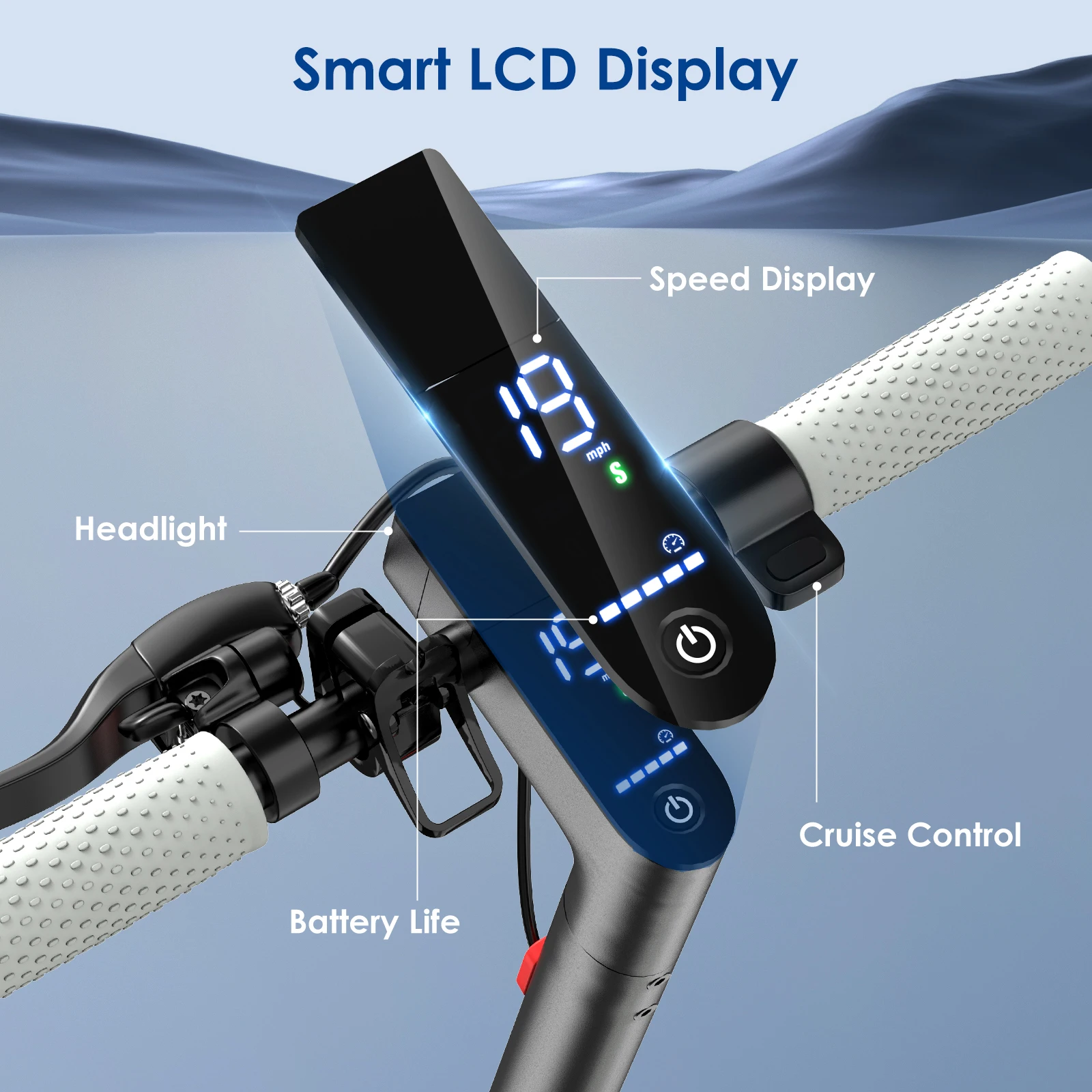 HiQiS Electric Scooter 8.5 Inch Solid Tire 350W 10.5Ah 19MPH EScooter For Adult 30km Range Solid Tire Foldable Scooters with APP - view 6