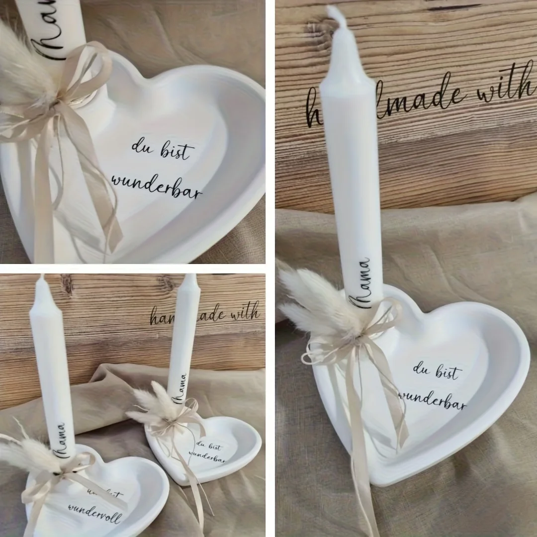 قوالب سيليكون لحامل الشموع على شكل قلب من الراتنج الكريستالي والجص - أدوات صنع الحرف اليدوية لديكور المنزل في عيد الحب #6