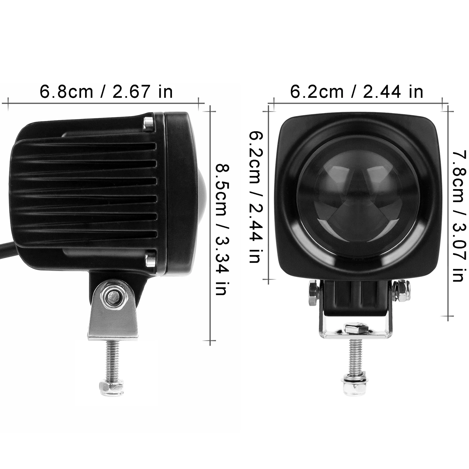 15W Waterproof LED Flagpole Navigation Light 10-60V Wide Voltage Blue Green Auxiliary Spot Lamp Universal for Offroad Car