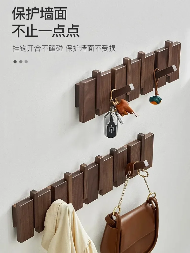 Hanging clothes hook, wall hanging, entering the door, perforated solid wood creative piano keys, clothes hook
