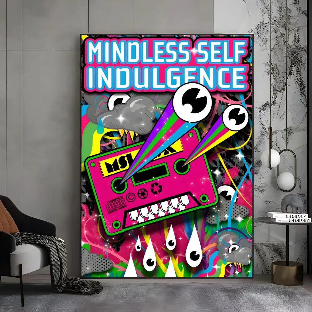 ملصق فرقة Mindless S-Self I-Indulgence عالي الدقة ذاتي اللصق مقاوم للماء مثالي للمنزل والمكتب وغرفة النوم هدية رائعة #6
