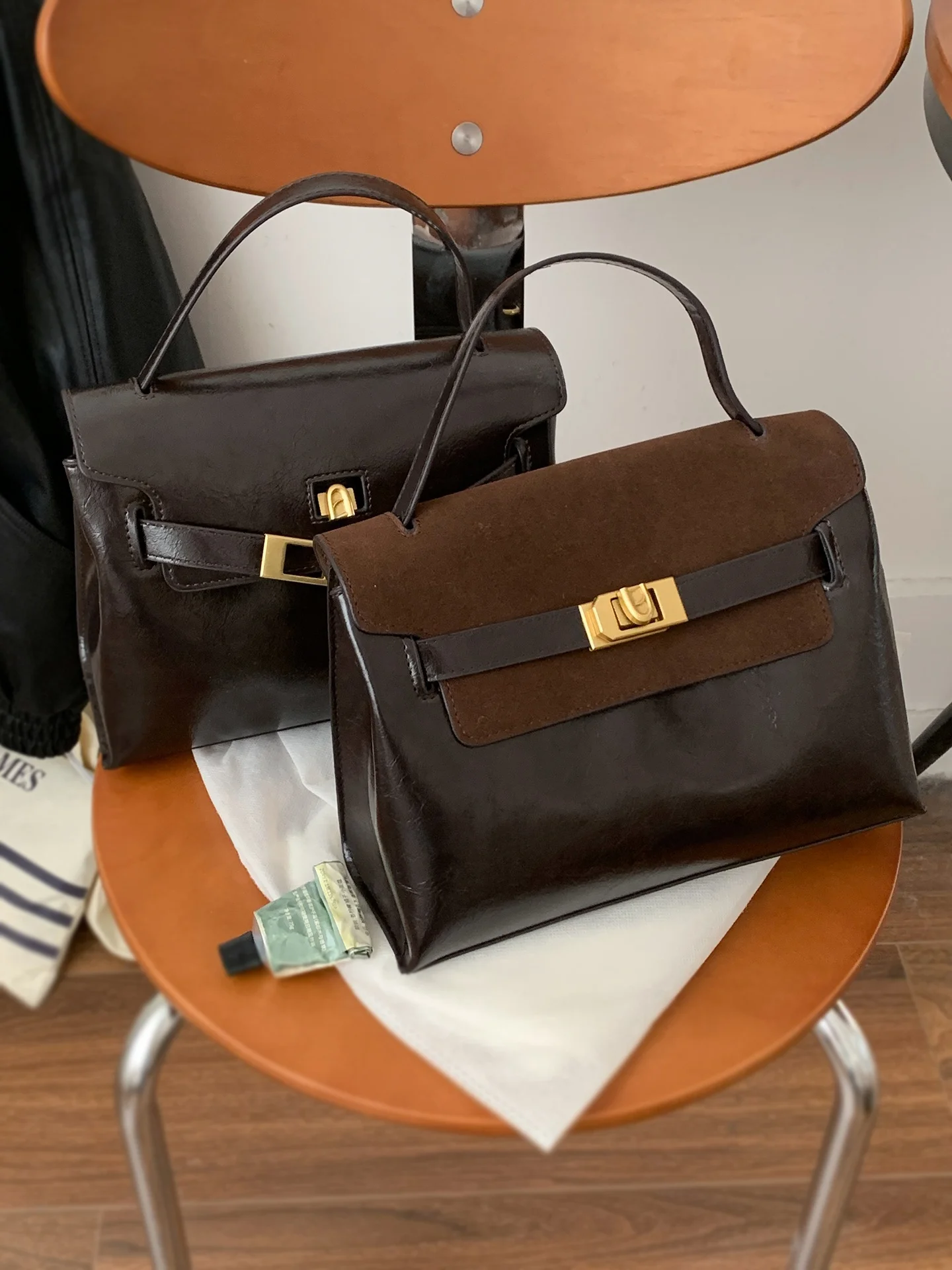 

2025 New Faion Retro Bag Women's Handbag Commuter Crossbody Bag Single oulder Bag Soft PU Leather Pure Color