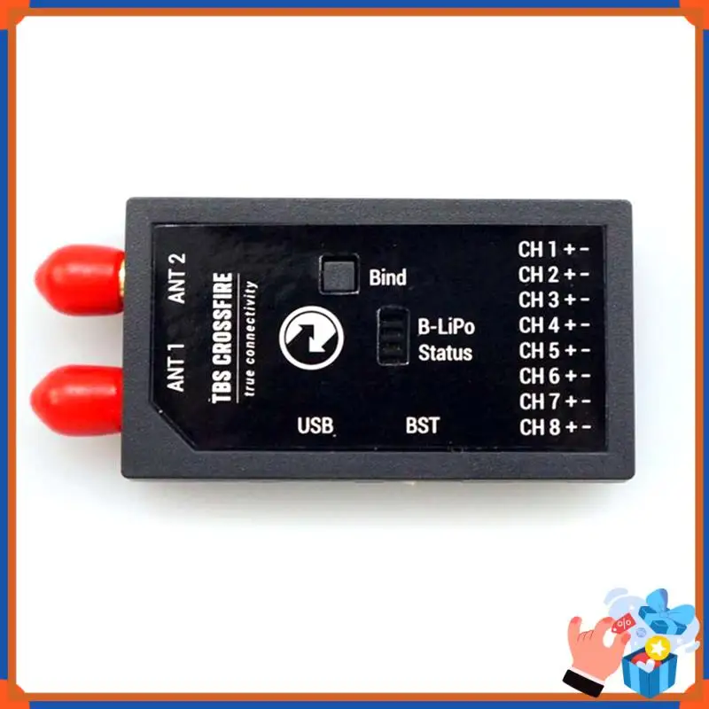 Receptor RC compacto TBS Crossfire 8CH Diversity RX de largo alcance Estabilidad de señal mejorada Compatible con múltiples modelos RC