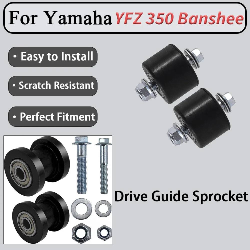 For Yamaha YFZ 350 Banshee 1987-2006 Chain Tensioner Guide Wheel Wear-Resistant Nylon Body with Built-In Silent Bearing ABS