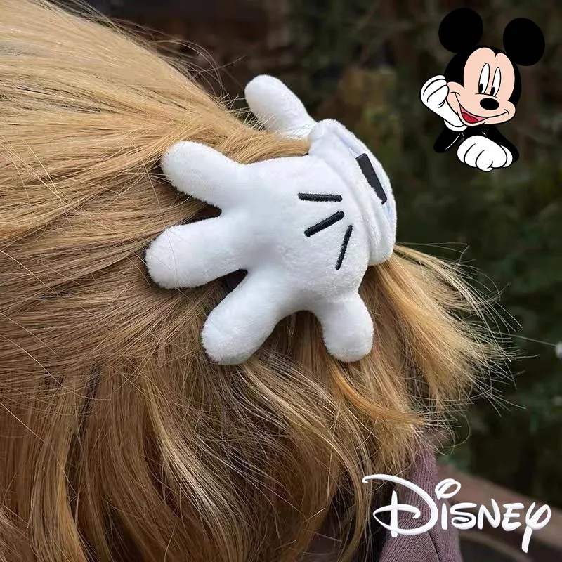 

Заколка для волос с когтями Микки Мауса Диснея, забавные женские заколки для волос в стиле аниме на затылке, милые модные заколки для девочек, аксессуары для волос