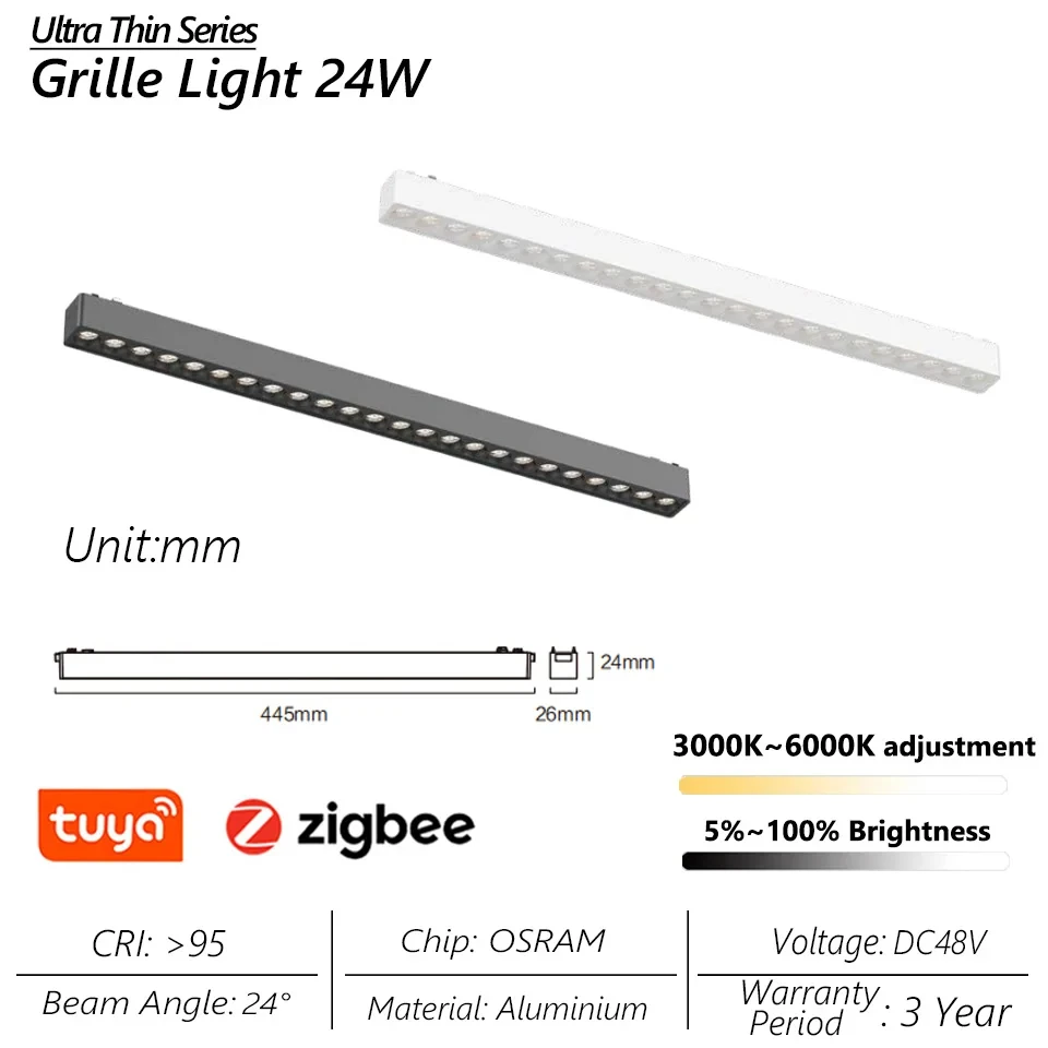 Ultraslank 6 mm magnetisch spoorlicht dimbaar opbouwmontage ingebed stukadoorsrail moderne floodspot LED-lamp Smart Tuya Zigbee