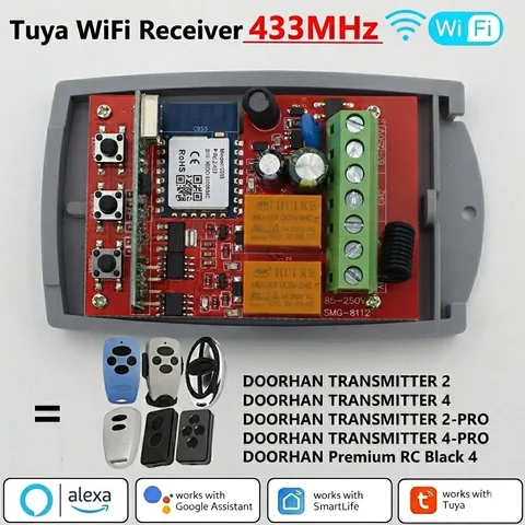 Récepteur embrochable 2 canaux 433Mhz rolling code