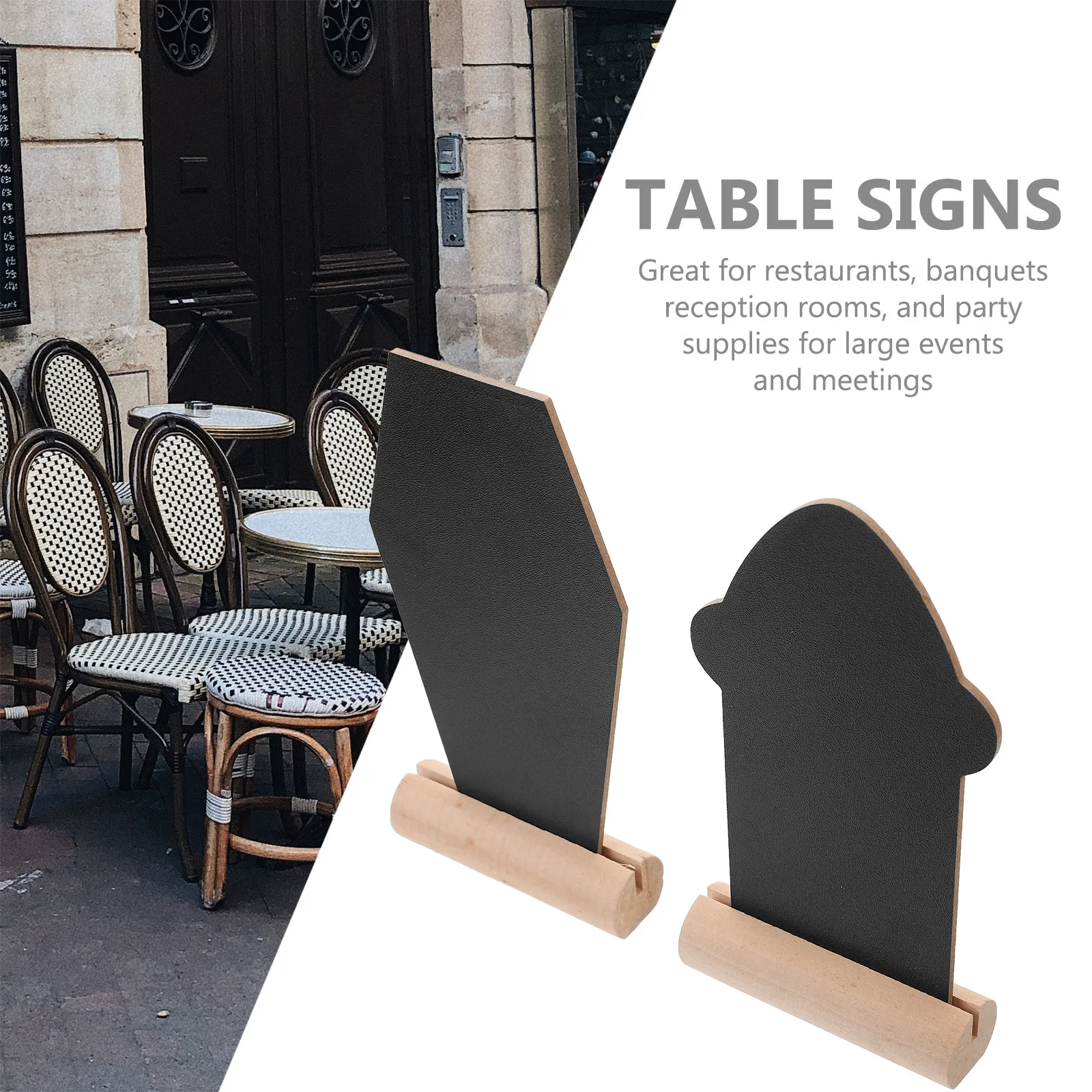 2Pcs Creative Home Mini Blackboards Multifunctional Standing Desktop Price Boards Message Writing Boards for Restaurant Menu