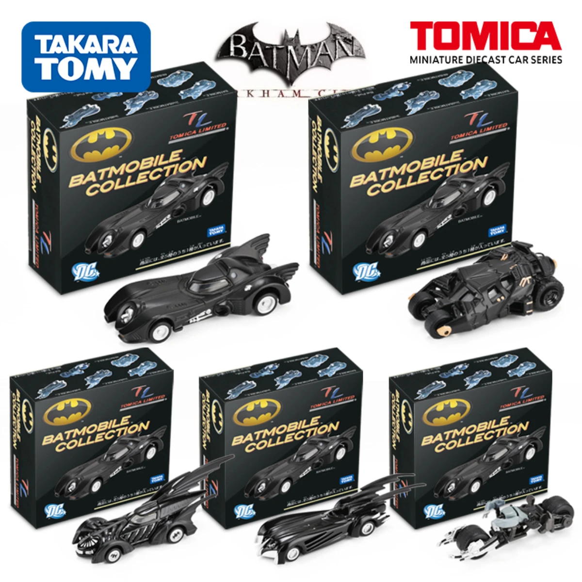 Original Takara Tommy Tomica Batman Car Model Batman Pod Bicycle Boys and Girls Christmas Halloween Gift Room Decorative Toys