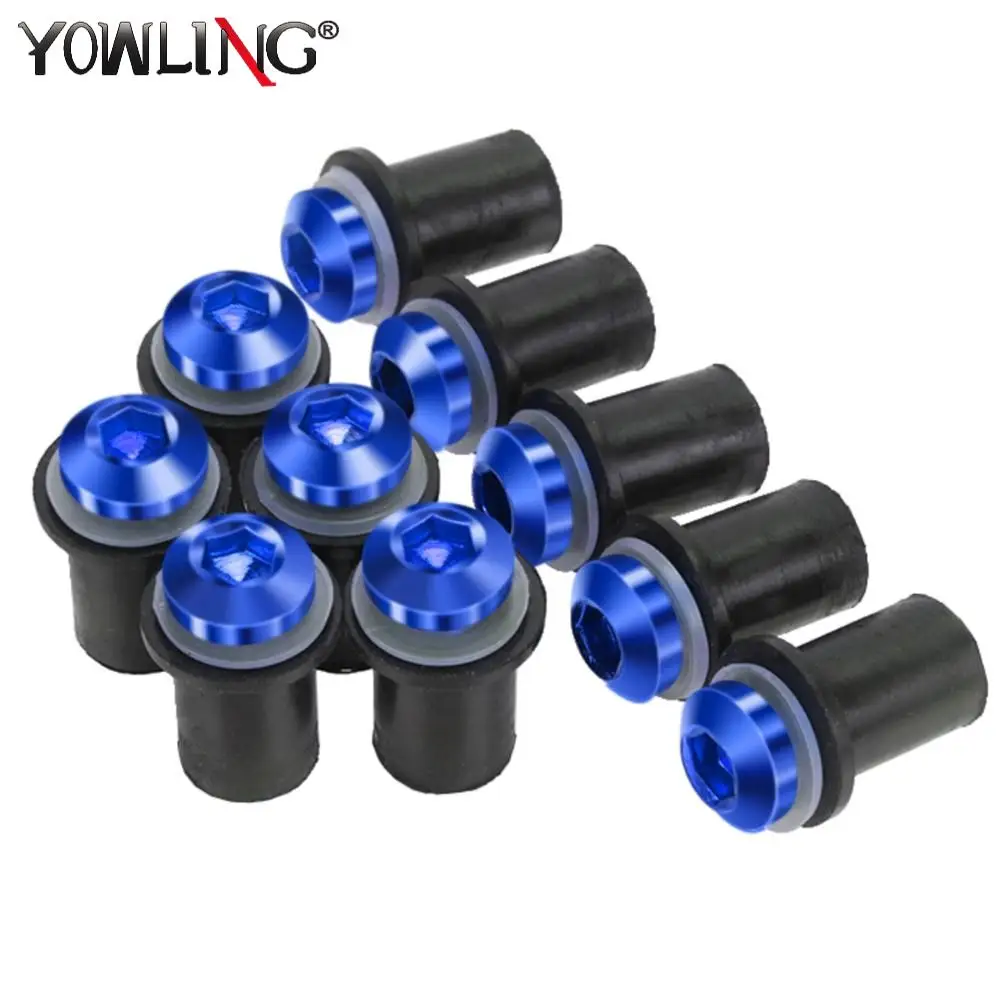 10 PCS M5 Windscreen Windshield Wind Deflectors Bolts For YAMAHA TRACER 900 700 GT 900GT TRACER MT09 MT07 TRACER 7/ GT 9 / GT