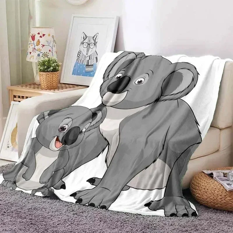 Koala Pattern Printed Blanket Leisure Sofa Blanket Home Sheet Sofa Office Air Conditioning Soft Leisure Travel CustomizableThrow image 3