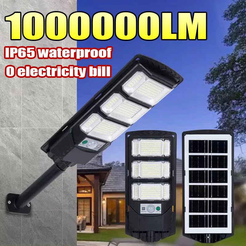 Potente luz Solar LED para exteriores con Sensor de movimiento, farola Solar superbrillante, luz de pared para garaje, farol para jardín y Patio