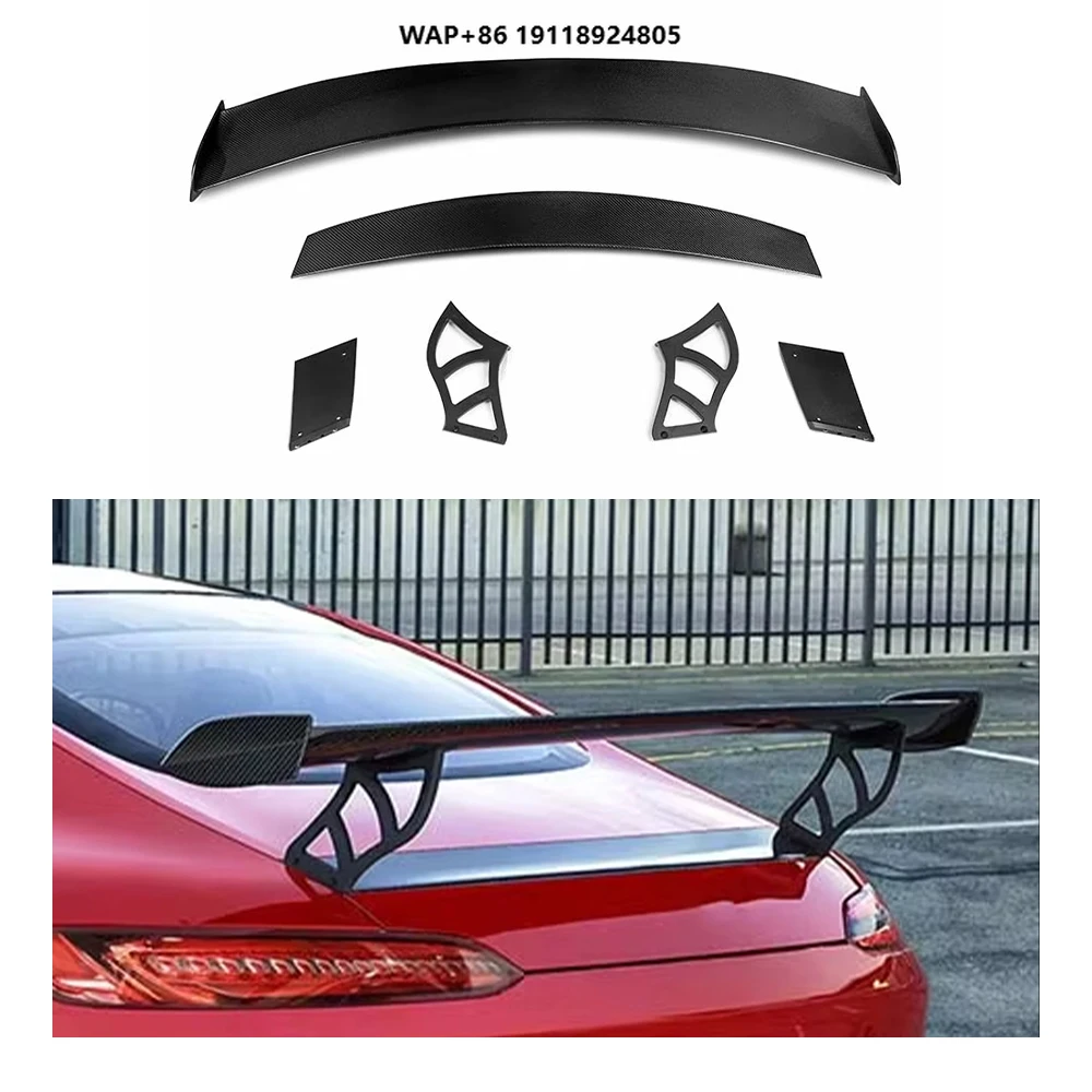 

Prepreg Dry Carbon Fiber Automotive Accessories Car Rear Roof Wing Trunk Spoiler for AMG GT GTS GTC C190 Ver1
