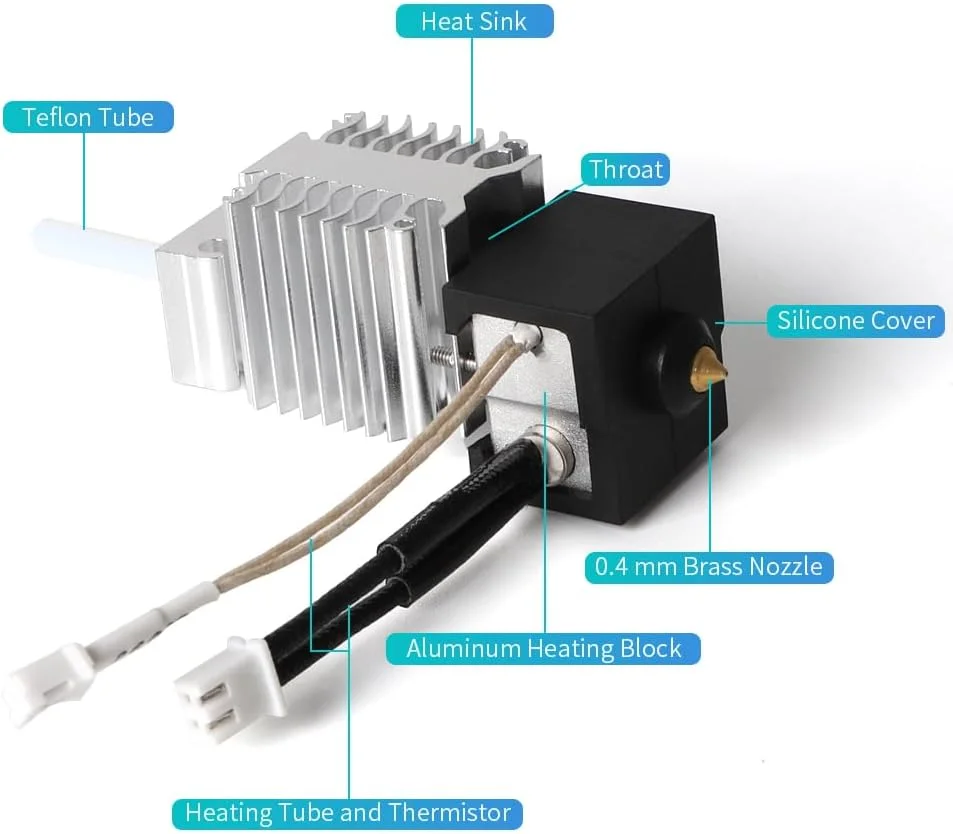 Creality Ender 3 V3 SE Hotend-Düsen-Kit, effiziente Heizung, Kühlung, Wärme ableitieren, Edelstahl-Hals, 3D-Drucker-Zubehör – Detail 7