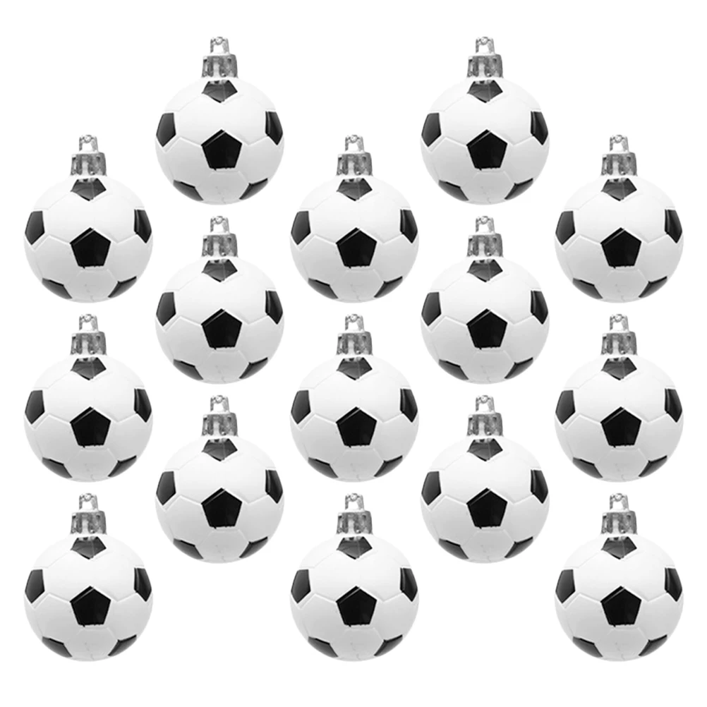 

24pcs Christmas Soccer Ornaments Hanging Decoration For Xmas Tree Home Office School Holiday Party Decor Mini Football Pendants
