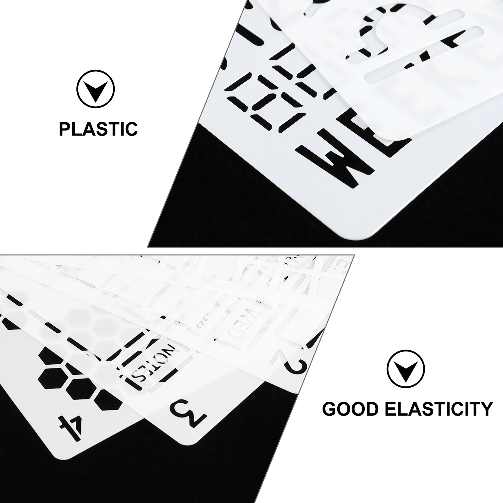 

24Pcs Notepad Journal Stencils Painting Templates for DIY Drawing Scrapbooking Country Decor Canvas Wall Art Projects