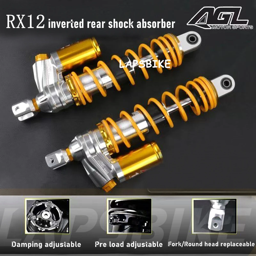 Universal 310/320/330/360mm Motorcycle AGL Invert Damping Rear Shock For Honda Yamaha Aerox RSZ FORCE JOG NIU Scooter Dirt Bike