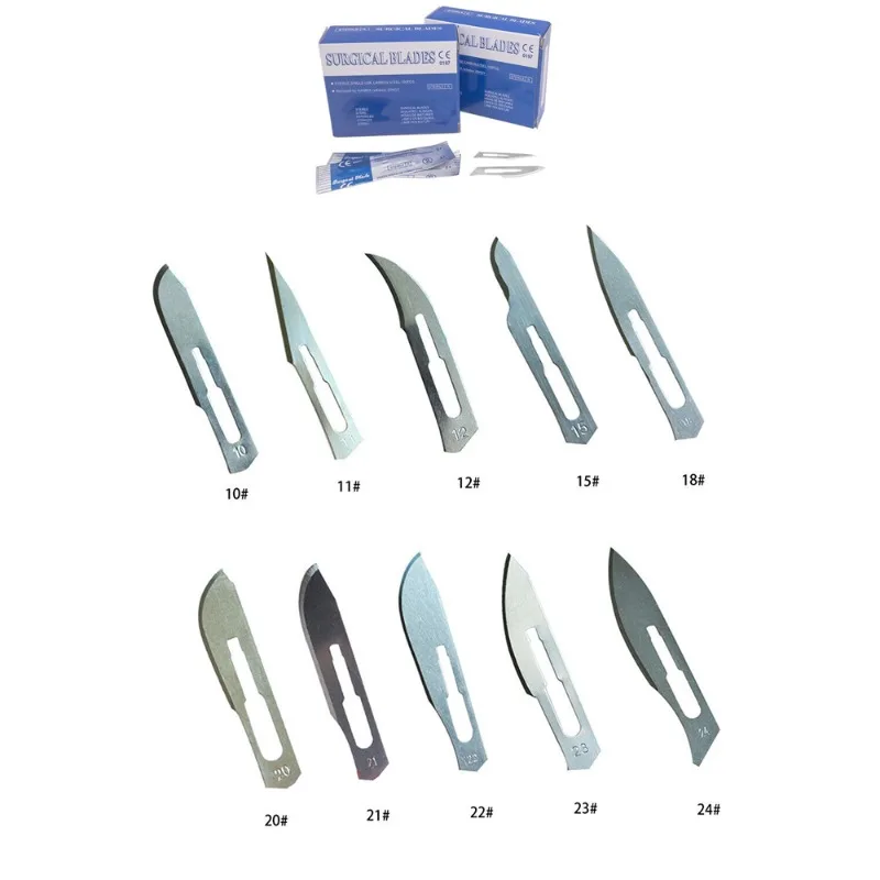 300Pcs Scalpel Blades 10# ,11#,12#,15#,20#,21# For Dental/Tataoo medical Stainless Steel Surgical Blade