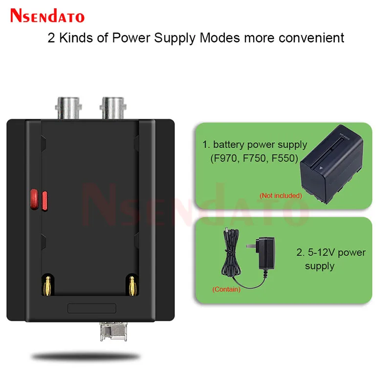 3G HD SDI 광섬유 비디오 전송 시스템 20Km 1080P SDI-광섬유 비디오 송신기 수신기 키트 Supoort 배터리 SDI 루프