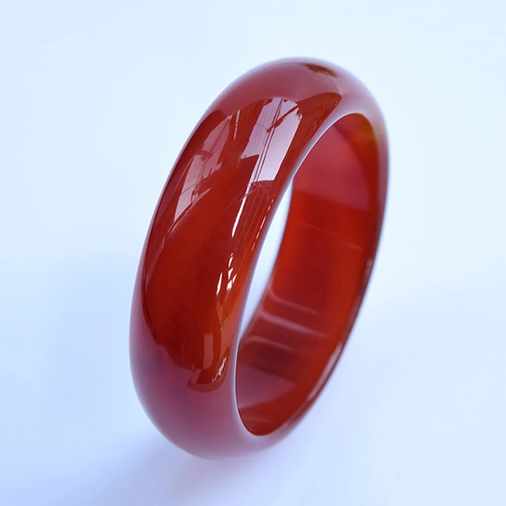 Beautiful Chinese Red Agate Natural Chalcedony Hand Carved Exquisite Bracelet High Jewelry Fashion Bangles