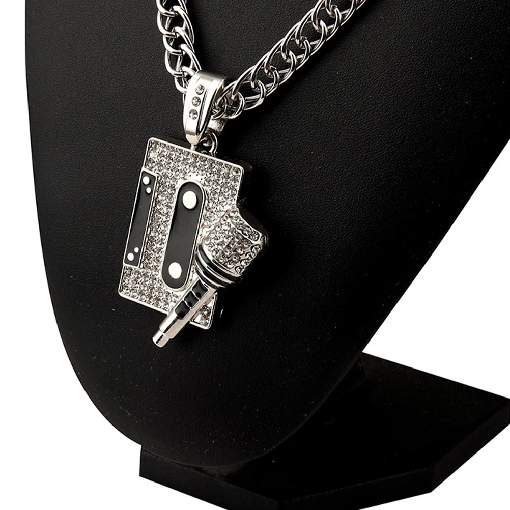 

Microphone Necklace for Men Hip Hop Jewelry Chunky Chain Metal Pendant Aesthetic