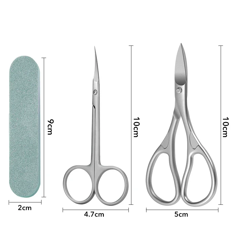 4 Teile/satz Nagel Häutchen Schere Clipper Maniküre Schere Kit Schönheit Schere Nase Haar Ohr Haar Wimpern Augenbraue Trimmen