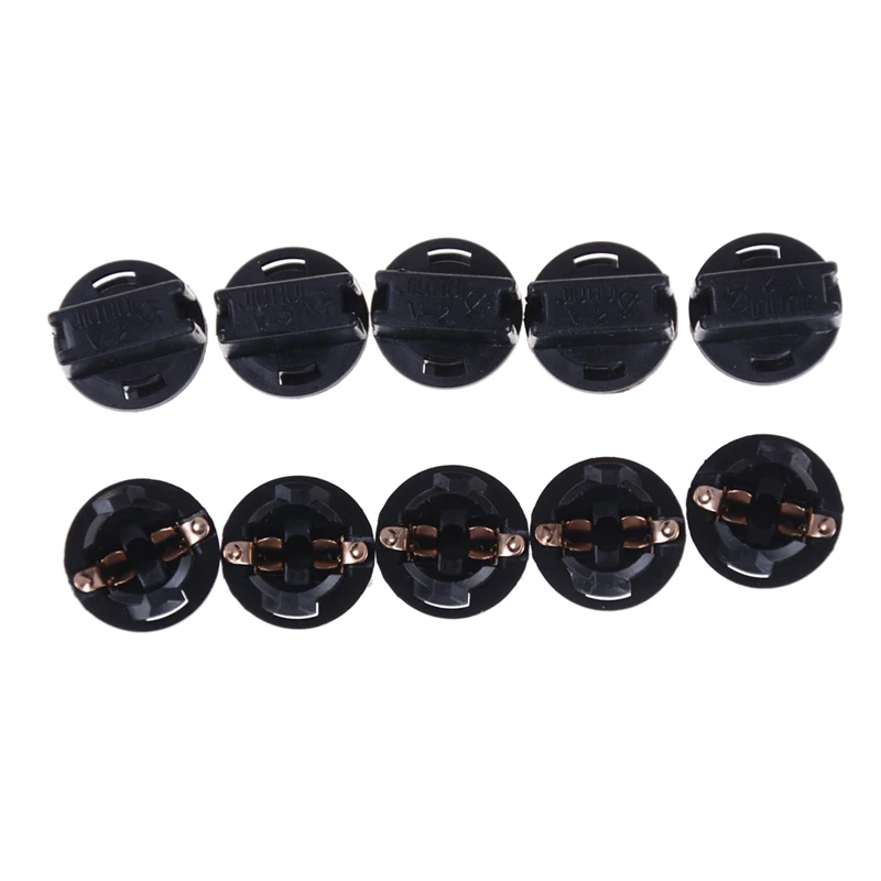 10 Pieces T10 Socket Dashboard Instrument Panel Socket T10 W5W 168 192 194 Twist Lock Wedge Bases Lamp Dash Bulb Plug