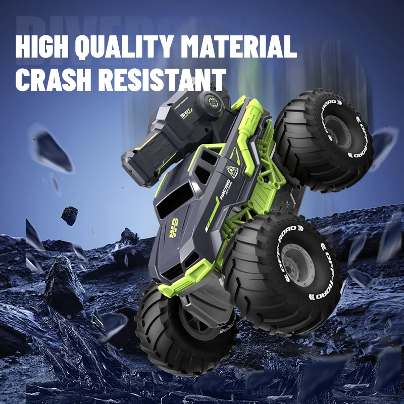 DWI DOWELLIN 2.4G water shooting remote control amphibious vehicle remote control waterproof stunt car toy children\'s gift