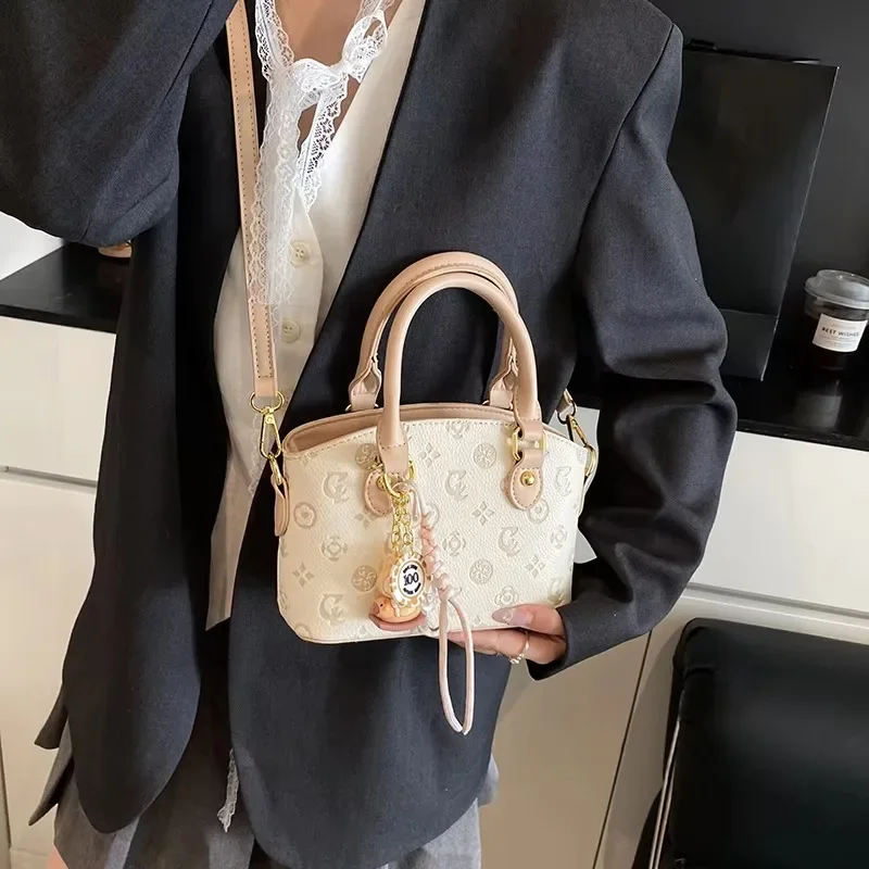 

2025 Trendy High-End Print Tote, Women's Elegant Shoulder Bag with Functional Compartments for Work & Social Occasions