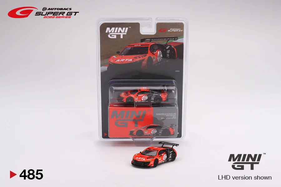 MINIGT Honda Civic Type R Crystal Black Pearl S2000 (AP2) CR  GT3 EVO22 #55 ARTA  S Grand Prix Diecast Diorama Car Model Toys