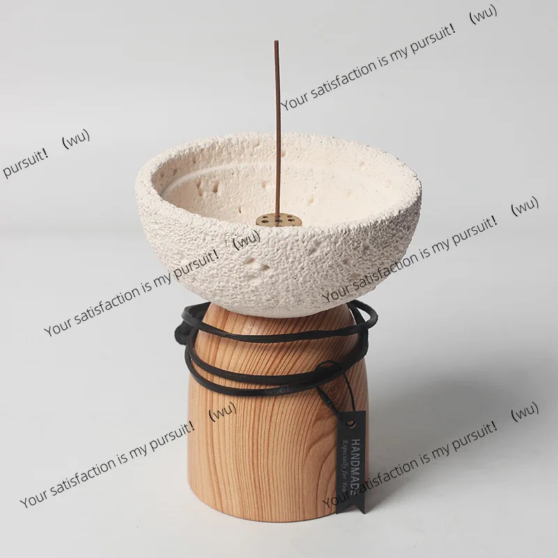 Nordic simple cement burning multi-functional container retro incense thread insert incense seat indoor home gift