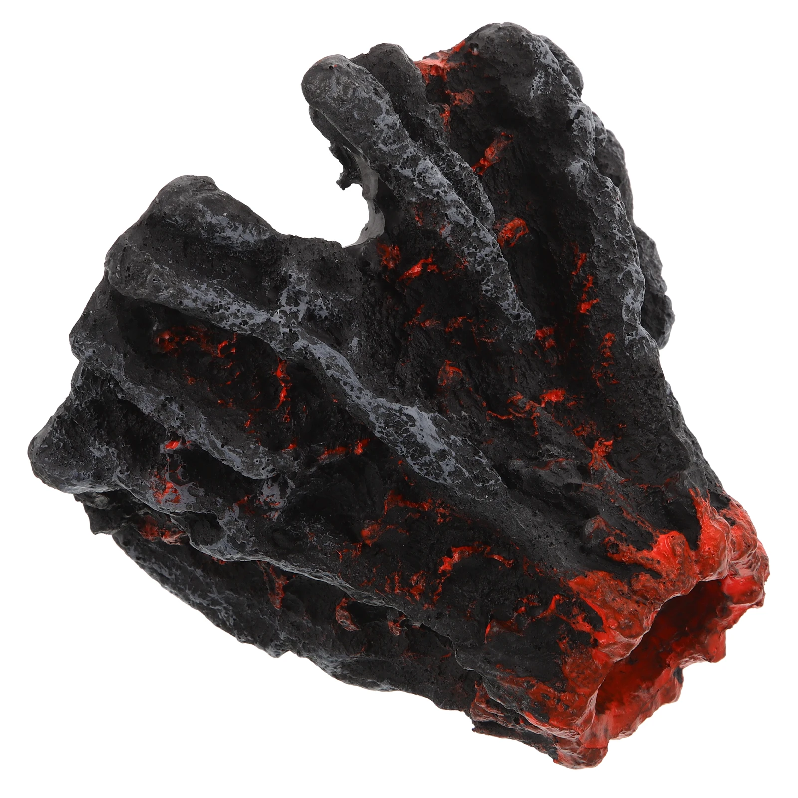 

Resin Rockery Ornaments Artificial Volcano Statue Fish Tank Aquarium Decor Landscape Design Home Office Desktop Garden Supplies