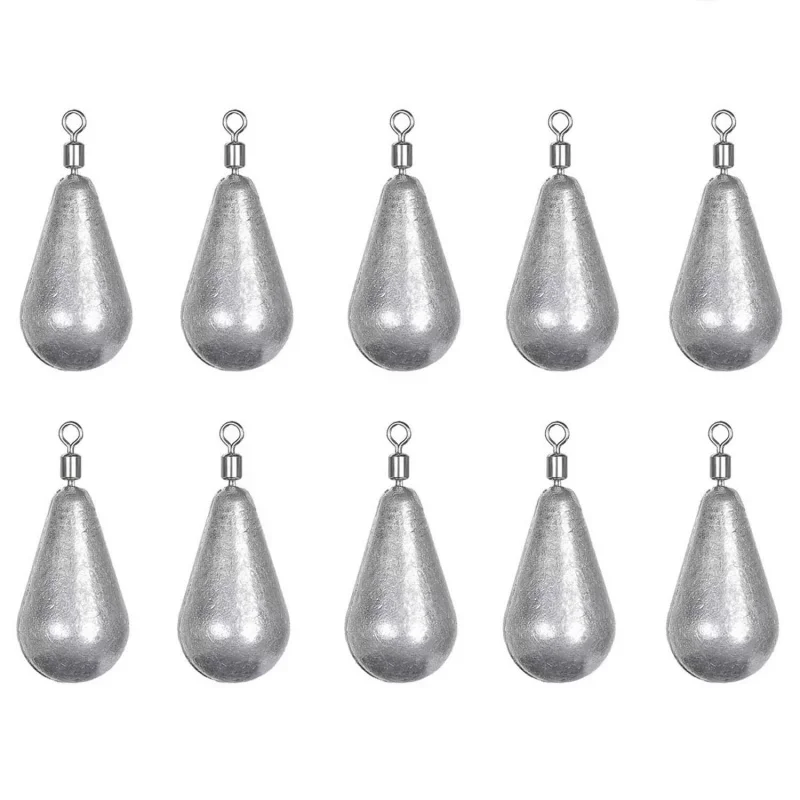 10 pcs/lot Fishing Weight Sinkers 3.5g 5g 7g 10g 14g 20g Soft Bait Sinker Bass Fishing Tackle Accessories