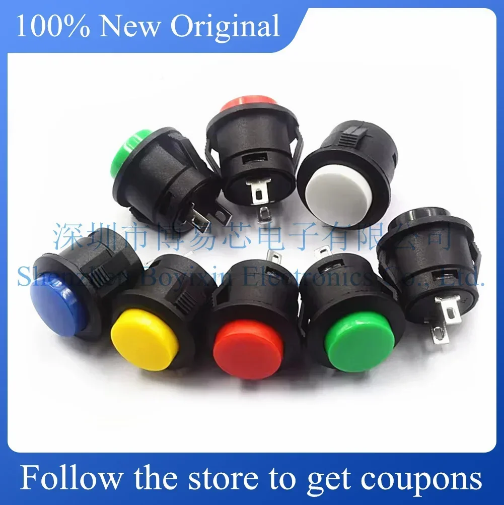 

NEW R13-507 Various colors snap-on 16MM round button self-resetting key switch