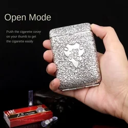 New Engraved USB Rechargeable Cigarette Case Shelby Same Style Metal Pocket Cigarette Case Cigarette Storage Box Men's Gift