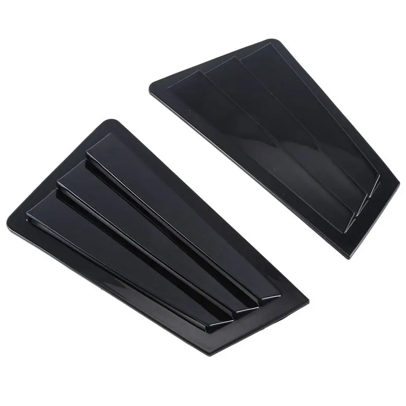 1Pair Car Rear Window Shutter Trim Cover Side Louver Air Vent Scoop Spoiler Deflector For Mazda 3 2003-2007 B-A28K