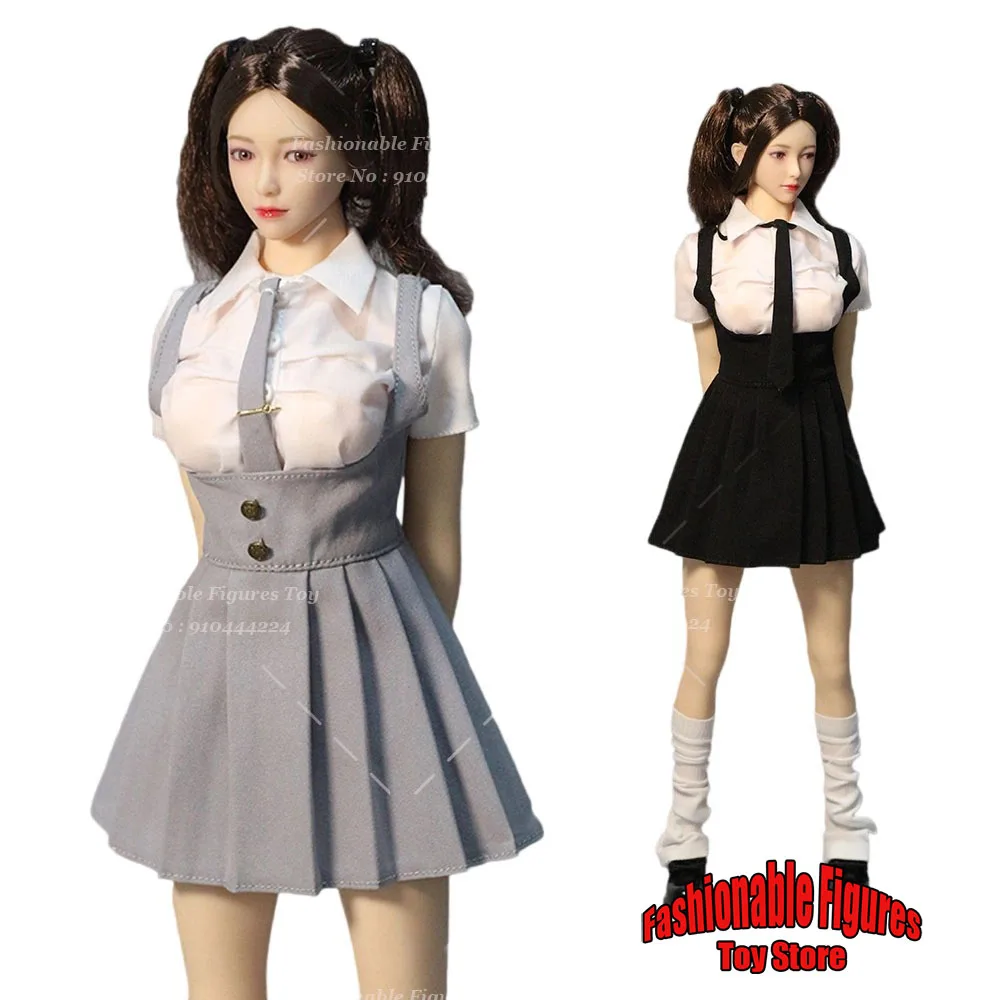 فساتين جندية للسيدات لعام 1/6 على شكل حرف a قميص عالي الخصر تنورة بحمالات ربطة عنق إكسسوار موحد مناسب لشخصية جندي 12 بوصة