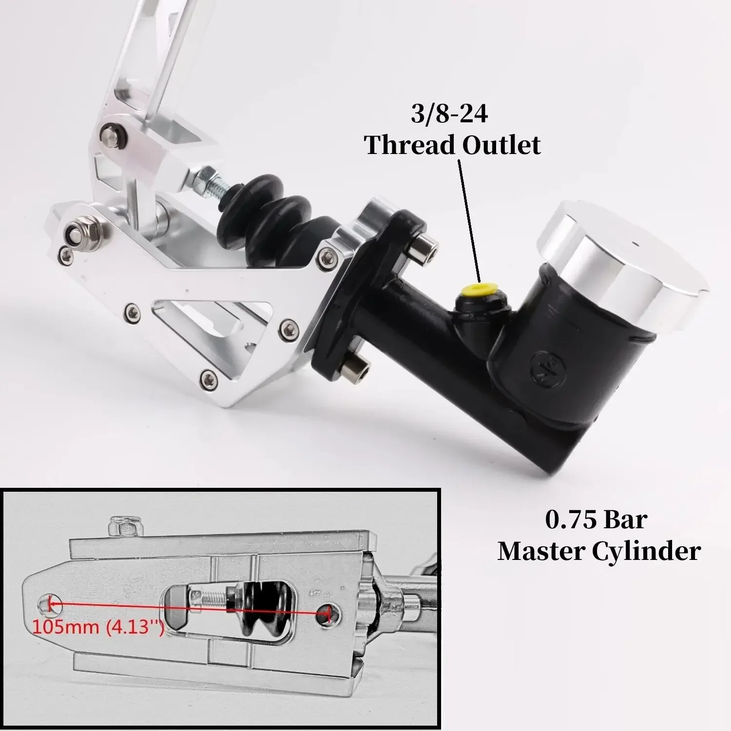 Racing Hydraulic Drift Handbrake Aluminum Long Lever Hydro E‑Brake Hand Brake Kit Black Red Silver Car Drift Accessories