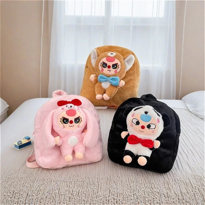 

Student Schoolbag Cartoon Cute Plush Toy Bag Portable Creative Backpack Girl Birthday Gift Large Capacity Outdoor Storage Bag