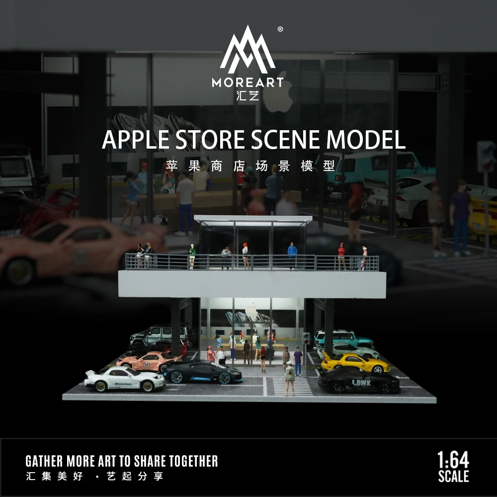 *Pre-order* More Art 1:64 Apple Store Lighting Scene, Parking Lot, Desert lake Scene Model for Display & Collection & Gift