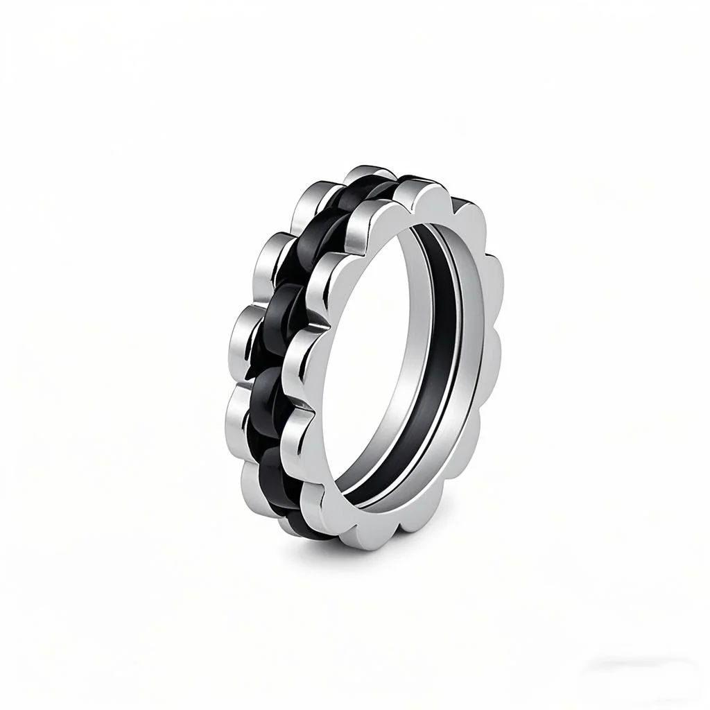 10/30pcs Titanium Steel Gear Ring for Men Simple Stylish Stainless Steel Finger Ring Fashionable Accessory from Mainland China