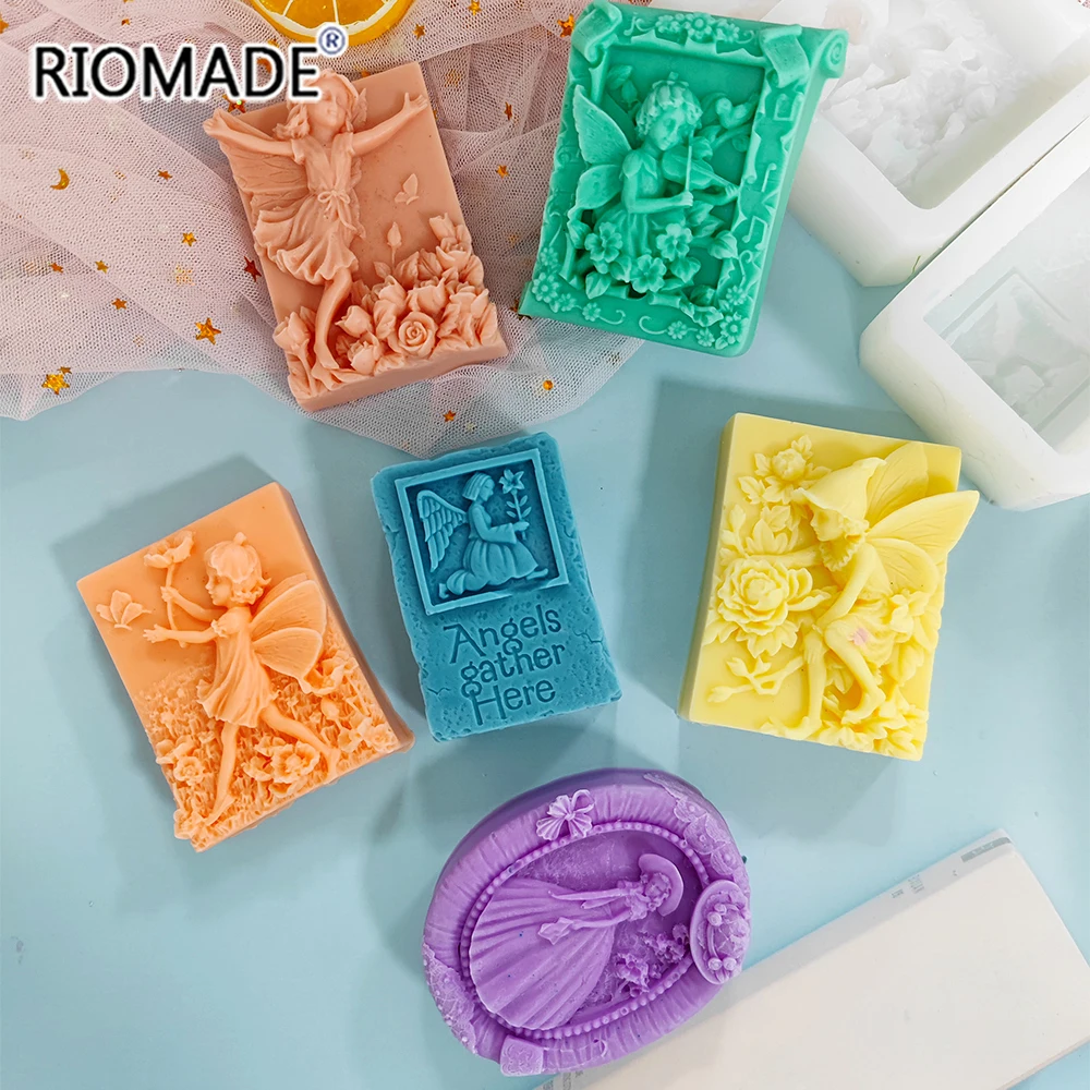 Fairy Angel Silicone Soap Molds DIY Handmade Making Resin Clay Candle Mould Fondant Cake Chocolate Kitchen Baking Bakeware