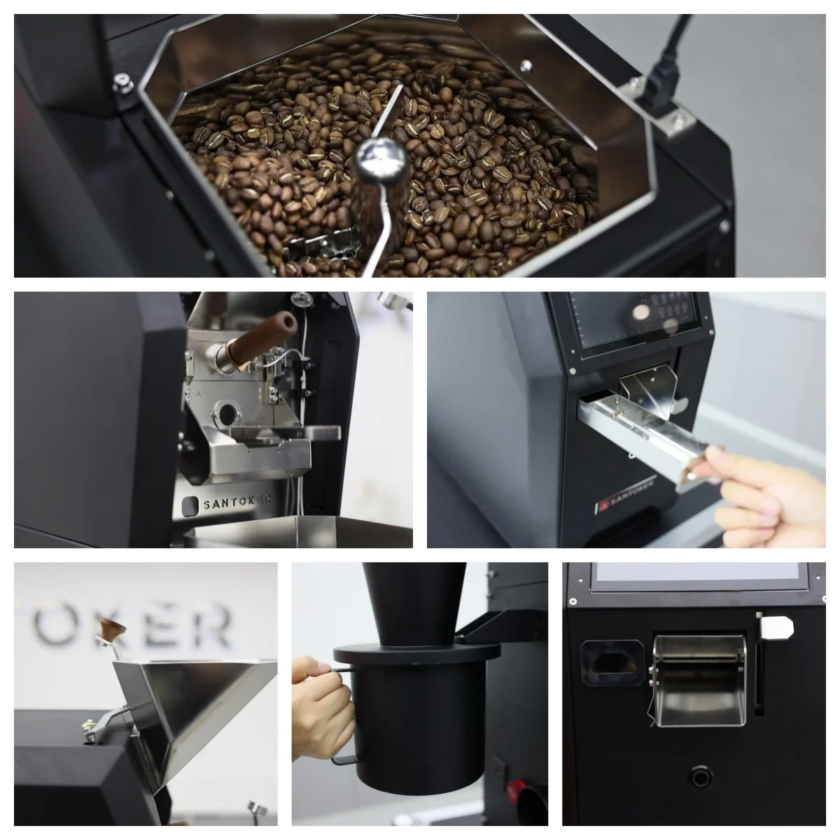 Wintop الذكية المنزلية محمصة قهوة 100 جرام 300 جرام 500 جرام 700 جرام الغاز محمصة حبوب البن آلة التحميص